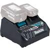 MAKITA caricabatterie rapido 10,8v 14,4v 18v carica 2 batterie DC18RE 198720-9