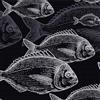 ICYEHAO Carta da Parati Pesci, 44 x 600 cm Carta da Parati Mare Blu Navy Scuro Pesci Bianchi Astratto Animali Marini Mondo Sottomarino Pellicola Adesiva per Mobili,Camera da Letto,Soggiorno,Bagno,Cucina