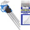MONTERAL Set Chiavi Torx Extra Lunghe TT10-TT50 9 Pezzi - Tamper Torx Chiavi Realizzate in Acciaio Legato al Cromo-Vanadio