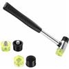 YOUDALIS Martello in Gomma 25mm Piccolo Nylon Martello Martelli Plastica con 4 Teste | per Legno Plastica Pelle Artigianato Fai Da Te