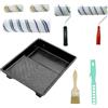Dyiouxin Rullo Pittura Kit,Rullo per Pittura,Set di rulli,Professionale,per Dipingere Pareti e Soffitti con Emulsione,10 Pezzi Set