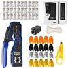 MAYLINE-TECH MAYLINE RJ11 RJ45 Cat5 Cat6 - Strumenti di riparazione per cavi di rete, spelafili, crimpatura del connettore crimpatrice coassiale, spelafili Cat6e (blu)