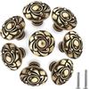 Doygim Pomolo Per Mobile Vintage Pomelli Retro Antichizzati Bronzo Colore Manopole Dei Cassetti Rotondo Tradizionale Pomello Mobili Fiori Chic Antico Maniglia Per Armadietti Cucina Bagno Credenze Ufficio