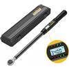 TAGVIT Chiave Dinamometrica Digitale 1/2 Pollici, ± 2% di Precisione di Errore, Chiave Dinamometrica 17-340 Nm con Cicalino e Indicatore LED per Biciclette Moto e Auto Riparazione