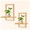 YIYA 2 Pezzi Ripiani di Legno per Decorazione Murale Ripiano Murale Moderno Boho Ripiano Fluttuante Bohemien per Piante Foto Decorativi Salotto e Bagno Camera(Luminoso)