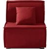 EVERGREENWEB MATERASSI & BEDS EVERGREENWEB - Divano Letto 2 in 1 con Materasso Singolo 80x190 Ortopedico, Prontoletto RICHIUDIBILE 1 Posto con Rivestimento SFODERABILE e Lavabile, Cuscino SUPERSOFT Abbinato color Bordeaux - ELLEN