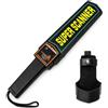 Uadme Bacchetta portatile per metal detector, ad alta sensibilità, scanner di sicurezza per il rilevamento di metalli, rileva armi, chiodi, coltelli, altri oggetti metallici, allarme acustico e