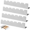 Halorin Set di 4 spiedini per barbecue in acciaio inox, 30 cm, in acciaio inox, con 6 scanalature, impilabili, robusti spiedini per barbecue, barbecue, campeggio, picnic