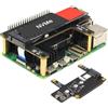 Geekworm X1015 PCIe to M.2 NVMe SSD Shield Support Hailo-8 AI Acceleratore per Raspberry Pi 5