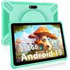 Generico Tablet 10 pollici Android 15 Tablet,36 GB RAM + 128 GB ROM (1 TB su scheda TF), 8000 mAh, 5G Wi-Fi,13 MP + 8 MP, Verde