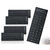 Emezddo 4 pezzi di adesivi per tastiera tedesca, lettere adesive opache, tasti di ricambio per tastiera tedesca, lettere adesive universali per computer, laptop, accessori per PC (nero)
