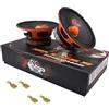 Generico KIT SET PER SP AUDIO SP-EM6.5 2 altoparlanti midrange da 16,5 cm 165 mm 6,5 di diametro, 100 watt rms 200 watt max, impedenza 4 ohm, sensibilità 95 db spl, per auto, a coppia + 4 faston omaggio