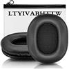 LTYIVABHTTW Cuscinetti di ricambio compatibili con ATH M50X M40X | Adatto anche MDR 7506 / MDR V6 / MDR CD900ST / Stealth 600 & More | Cuscinetti con memory foam migliorato (nero)