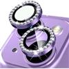 Oelrstfe Pellicola Fotocamera per iPhone 13/13 mini,Posteriore Obiettivo Protezione Vetro Temperato,HD Trasparente Lente Schermo,Durezza 9H Anti-graffio Ultra Resistente Glitter Camera,Viola