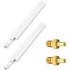 Ebksqs 5G LTE Antenna WLAN, 2 pezzi, connettore SMA maschio, guadagno 18dBi, bianco, per router e gateway IoT