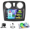 Hikity 5G WiFi 4+64G Android Autoradio per Renault Dacia SANDERO 2014-2017, 9 Pollici IPS Touch Screen Stereo Auto con Wireless Carplay Android Auto Bluetooth5.0 FM/RDS GPS SWC AHD Retrocamera