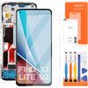 AGCUT LCD Schermo per Oppo Find X3 Lite CPH2145 LCD Display per Oppo Find X3 Lite 5G Display Touch Screen Digitizer Ricambio Assembly + Riparazione Strumenti (Nero con Cornice)