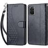 KENHONER Compatibile Cover con Samsung Galaxy S20 Plus,Premium Pelle PU Portafoglio Flip Libro Custodia Cover per Samsung S20 Plus [Protezione Completa] (Nero 3D)