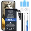 Elephantstory G07DF Batteria per Google Pixel 8A, 4492mAh Alta Capacità Batteria ai Polimeri di Litio Compatibile con Modello GKV4X G6GPR, con Strumenti di Riparazione