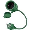 HuaLiSiJi Cavo di Prolunga Schuko 16A 250V Prolunga Schuko Impermeabile con Contatto di Protezione Cavo prolunga IP44 per Esterno o Interno, Casa, Ufficio (Verde, 1.5 m)
