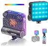 ZHIYUN CINEPEER CM15 15W RGB Luce Video, Luce Selfie con Supporto per Telefono a Morsetto e Cold Shoe, Luce Video a LED con 18 Effetti Luminosi, 2600mah CRI 94+ TLCI 96+ 2500k-10000k per vlog,YT,TT