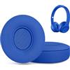 HAOMUK Cuscinetti auricolari di ricambio per Beats Solo 2 e Solo 3 Wireless On-Ear Headphones, Ear Pads, Cuffia Padiglioni auricolari Cover con morbida pelle proteica - Blu