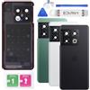 Eonpam Scocca Vetro Posteriore Sostituzione per OnePlus 10 Pro Originale Back Cover Coperchio Copribatteria con Vetro Fotocamera+Kit di Riparazione(Nero Vulcanico)
