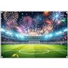 Luminora 2,1x1,5m Sfondo Stadio di Calcio Tema Sportivo Fuochi d'Artificio per Feste di Compleanno, Eventi Scolastici e Decorazioni Fotografiche