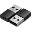 Satechi Adattatore USB A a USB C (Pack 2), Trasferimento Dati Ultra Veloce 10 Gbps e Ricarica 15W, Progettato per CarPlay, PC e Laptop Mac e Windows