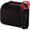 GEEKRIA Custodia per altoparlante in tessuto Oxford Geekria, compatibile con la custodia JBL GO 4, pelle morbida protettiva, custodia da viaggio sostitutiva con gancio per portachiavi (Nero)