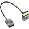 Duttek Cavo di prolunga HDMI ad alta velocità 8K, 30 cm, cavo HDMI maschio a femmina, cavo HDMI ultra sottile da 48 Gbps, OD2,5 mm, supporta 8K a 60 Hz, 4K a 240 Hz per GH5S, PS5, Xbox One Monitor,