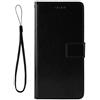 Dedux Portafoglio Custodia Cover Compatibile con Oppo A92/A52/A72, Cover per Biglietti da Visita in Pelle Retro con Chiusura Magnetica Premium Pu Flip, Nero con Cordino