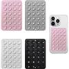 PagLfinz 4 pezzi supporto a ventosa per cellulare in silicone, adatte a tutti i modelli,antiscivolo,per selfie e video,hands-free,durevole e facile da usare(Nero/Bianco/cenere/Rosa)