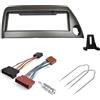 Sound Way Kit di montaggio quadro Radio 1 DIN per Ford Ka, colore Grigio, con cavo ISO + Adattatore di antenna e chiavi