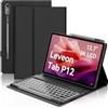 Occtingkind Per Lenovo Tab P12 12,7 (2023) Cover Tastiera con RGB Italiana | Con Retroilluminazione 7 Colori - Custodia Magnetica Keyboard, Utilizzo ottimale, Tastiera per Lenovo Tab P12 Nero