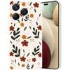 Guxira Cover Protettiva per Honor 400 Lite 5G, Carino Floreale Design Custodia Antiurto Silicone Cover Antipolvere Protettiva Case per Honor 400 Lite 5G - Fiori di Foglia