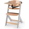 Kinderkraft Seggiolone Pappa ENOCK legno grigio