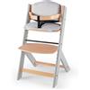 Kinderkraft Seggiolone con cuscino ENOCK legno grigio