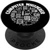 Computer Whisperer Line Designs Specialista del supporto tecnico IT del computer Whisperer PopSockets PopGrip Adesivo
