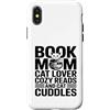 Reading Cat Lover Book Mom Cozy Reads Custodia per iPhone X/XS Libro Mom Cat Lover Letture accoglienti e coccole per gatti
