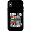 Reading Father Literature Book Dad Lover Custodia per iPhone X/XS Libro papà perso in storie trovate nel lettore di vita