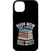 Bibliophile Cat Lover Book Mom Reading Custodia per iPhone 14 Plus Prenota Mamma Amante Gatto Quiet Nights Libri E Gatti