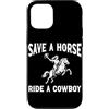 Southern Western Cowboy Boots Rodeo Grap Custodia per iPhone 12/12 Pro Salva un giro a cavallo un rodeo cowboy Wild West Ranches di bestiame