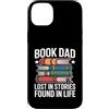 Reading Father Literature Book Dad Lover Custodia per iPhone 14 Plus Libro papà perso in storie trovate nel lettore di vita