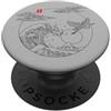 Japanese Crane Line Art inspired by the Giapponese Vintage Line Art Gru La Grande Onda fuori Kanagawa PopSockets PopGrip Adesivo