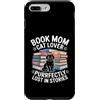 Mom Book Lover Library Custodia per iPhone 7 Plus/8 Plus Libro Mamma Purrfectly Perso In Storie Cat Reading