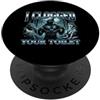 Funny Poop Sayings & Funny Pooping Desig I Clogged Your Toilet - Funny Daying Pooping Wolf Meme Poop PopSockets PopGrip Adesivo