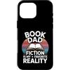 Reading Father Novel Lover Retro Sunset Custodia per iPhone 16 Pro Max Book Dad Fiction è la mia lettura di realtà preferita