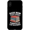 Mom Book Lover Library Custodia per iPhone XS Max Libro Mamma Purrfectly Perso In Storie Cat Reading