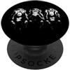 Street Graffiti Urban City Style 3 Chimp Tre scimmie sagge | Stencil Art - See Speak Hear No Evil PopSockets PopGrip Adesivo